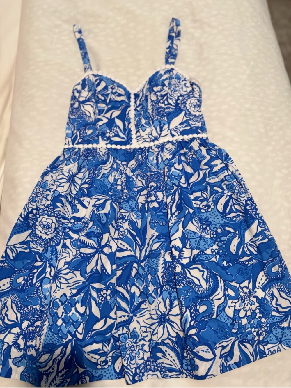 Lilly Pulitzer Blue & White Floral Sundress